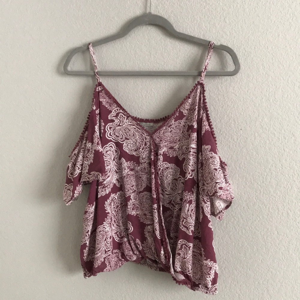 Charlotte Russe magenta off shoulder top